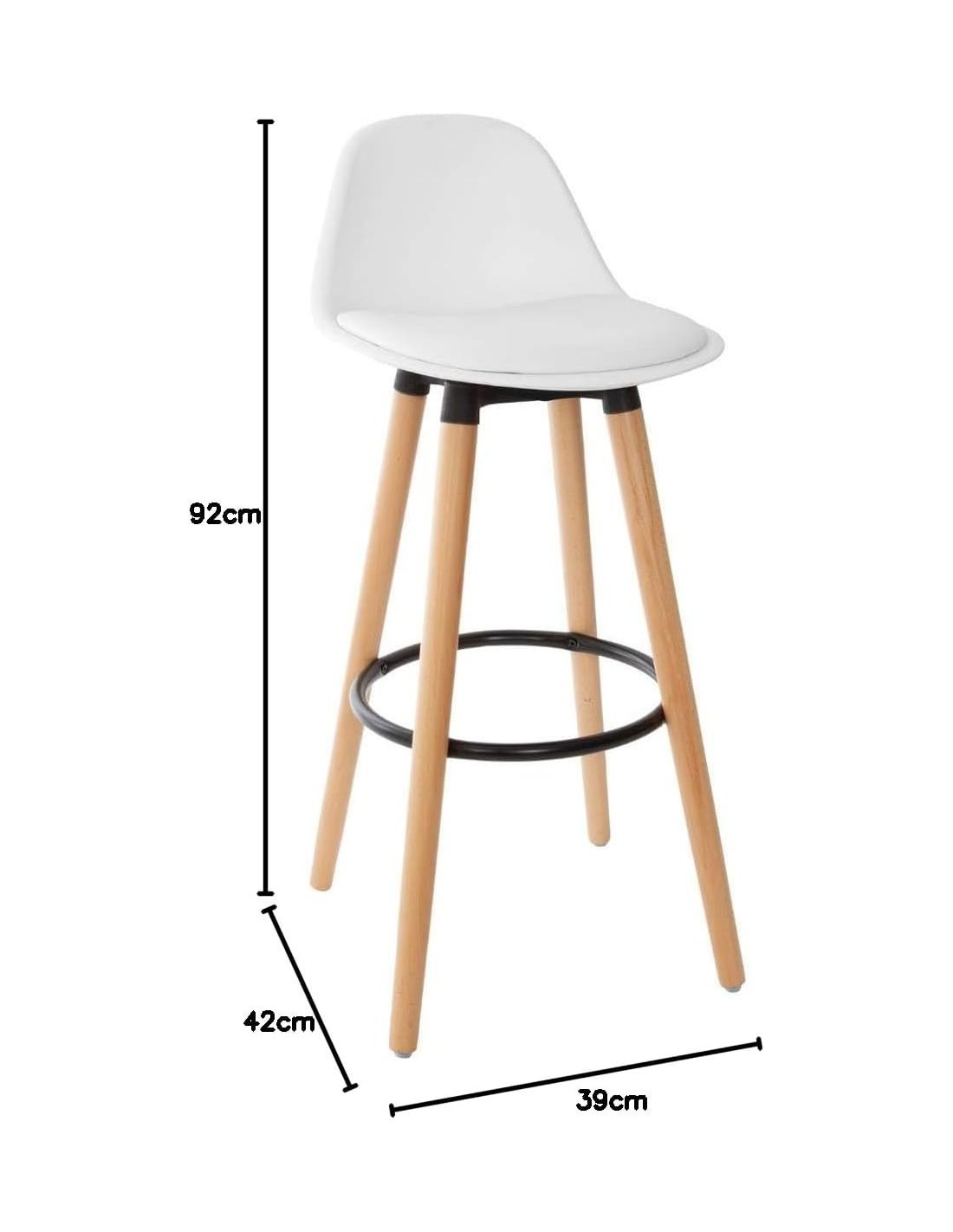 SGABELLO BAR MAXON 93CM BIANCO su TreG Ingrosso
