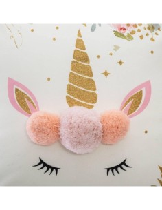 CUSCINO UNICORNO 40X40CM CON POMPOM su TreG Ingrosso