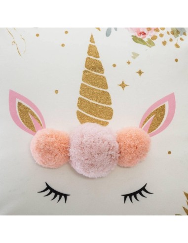 CUSCINO UNICORNO 40X40CM CON POMPOM su TreG Ingrosso