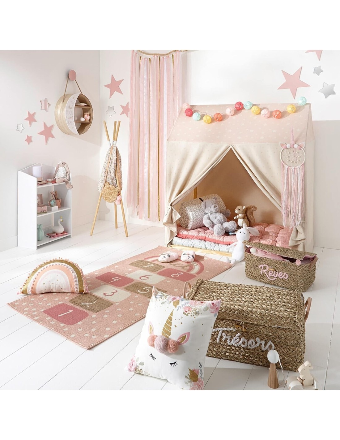 CUSCINO UNICORNO 40X40CM CON POMPOM su TreG Ingrosso