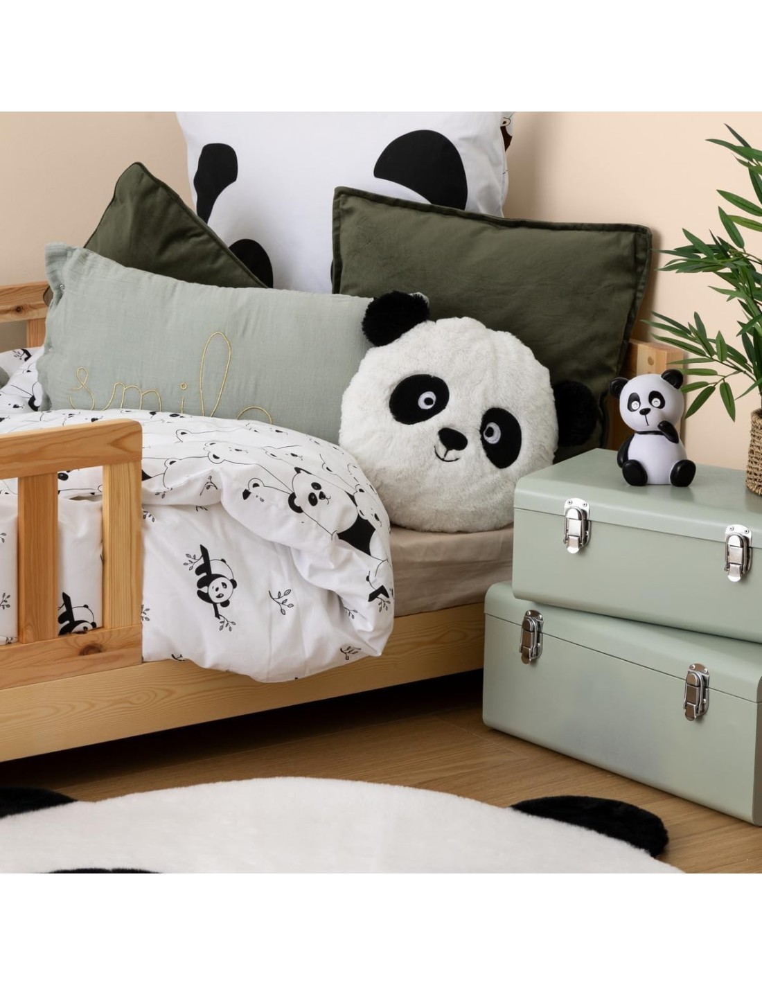 Atmosphera Cuscino Panda Nao Bianco e Nero Ø27 cm