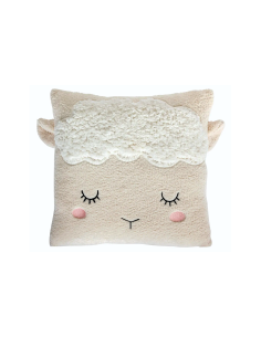 Atmosphera Cuscino Lael in Pelle di Pecora Beige per Bambini 39x39 cm
