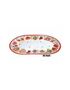 MARZAPANE VASSOIO OVALE PIANO 40X26CM