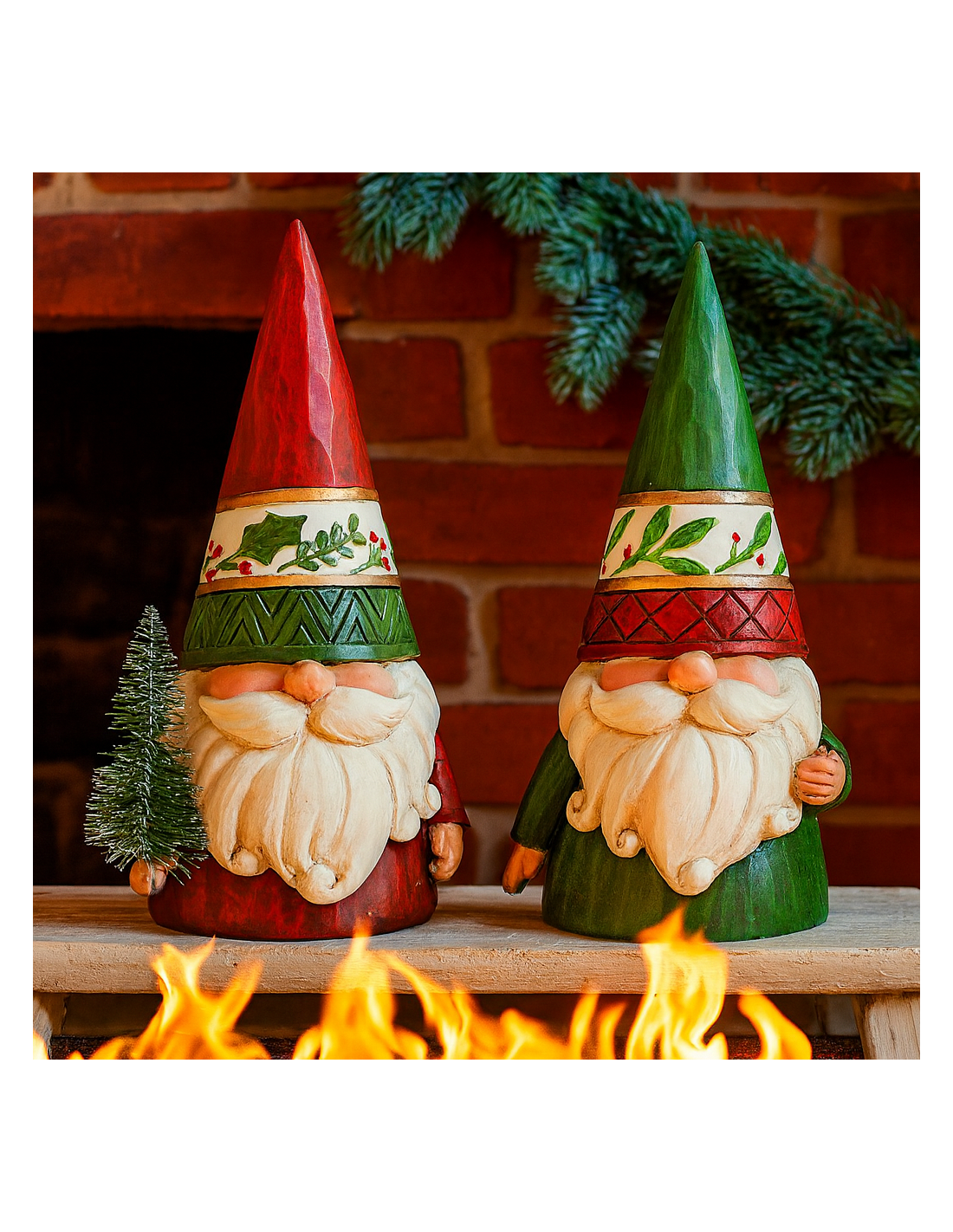 Gnomo di Natale multicolor 11,5x8,5x19,4 assortito, decorazione luminosa,  la magia di Natale per la tua casa