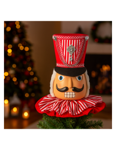 Puntale di Natale schiaccianoci multicolor 30x14x29, addobbo per albero, la magia di Natale per la tua casa 2