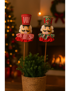 Pick di Natale schiaccianoci assortito, decorazione multicolor per albero e composizioni,  la magia di Natale per la tua casa 2