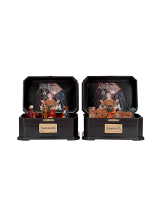 Natività di Natale in music box con led, presepe elegante, la magia di Natale per la tua casa