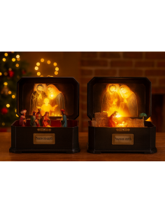 Natività di Natale in music box con led, presepe elegante, la magia di Natale per la tua casa 2