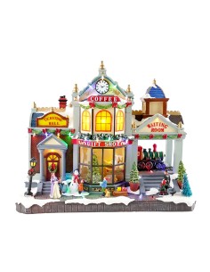 Villaggio di Natale gift shop station 41x18x34cm,  la magia di Natale per la tua casa