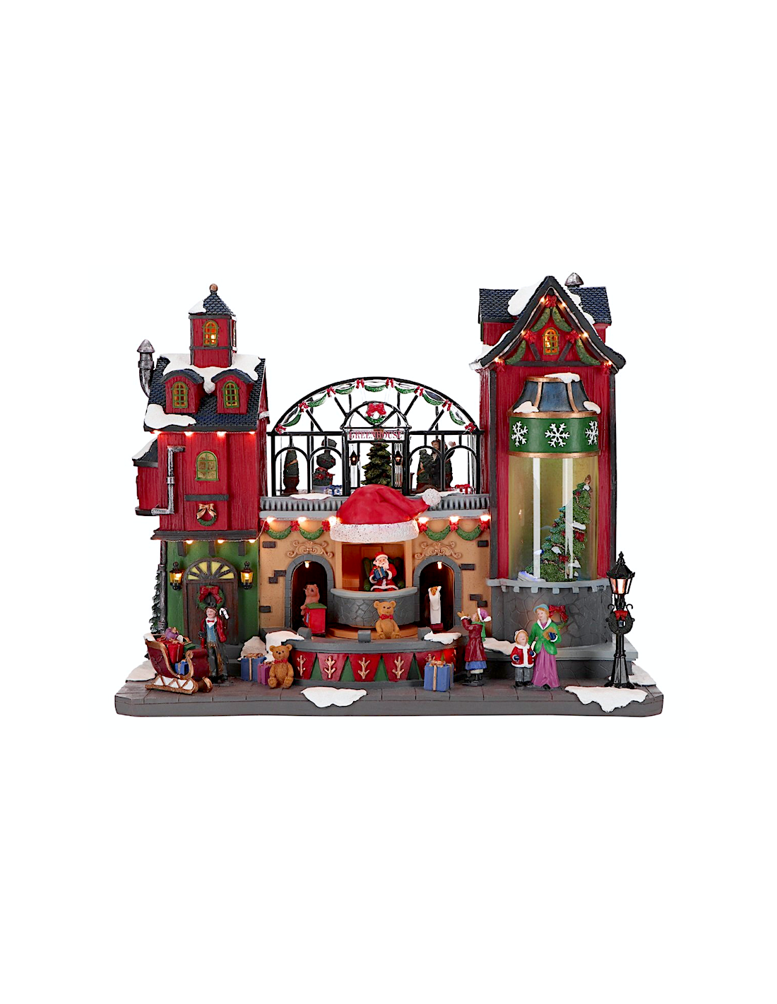 Villaggio di Natale green house 48x27x39cm, dettagli eleganti, la magia di Natale per la tua casa