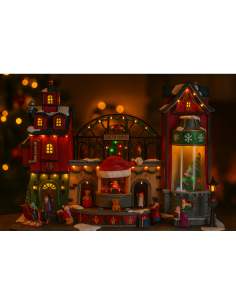 Villaggio di Natale green house 48x27x39cm, dettagli eleganti, la magia di Natale per la tua casa 2
