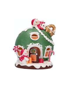 Casa di Natale candy con led 17,5x16x18cm, decorazione luminosa assortita, addobbo elegante, la magia di Natale per la tua casa