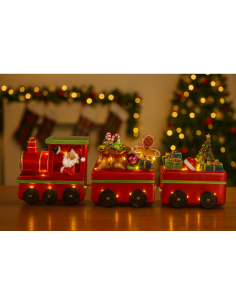 Trenino di Natale con led 61x15x22cm, decorazione luminosa natalizia, la magia di Natale per la tua casa 2