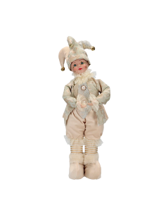 Giullare di Natale verde oro 14x8x45,7cm, decorazione natalizia elegante,  la magia di Natale per la tua casa