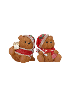 Orsetto di Natale seduto con led assortito, decorazione luminosa natalizia,  la magia di Natale per la tua casa