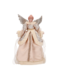 Puntale di Natale angelo oro 35x15x42h, decorazione elegante per albero,  la magia di Natale per la tua casa