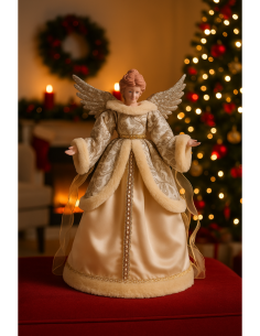 Puntale di Natale angelo oro 35x15x42h, decorazione elegante per albero,  la magia di Natale per la tua casa 2