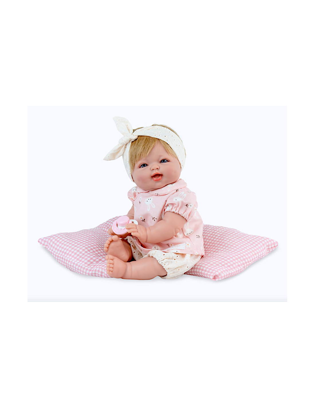 BAMBOLA REBORN ZOE, TUTINA ROSA, ACCESSORI, MADE IN SPAIN