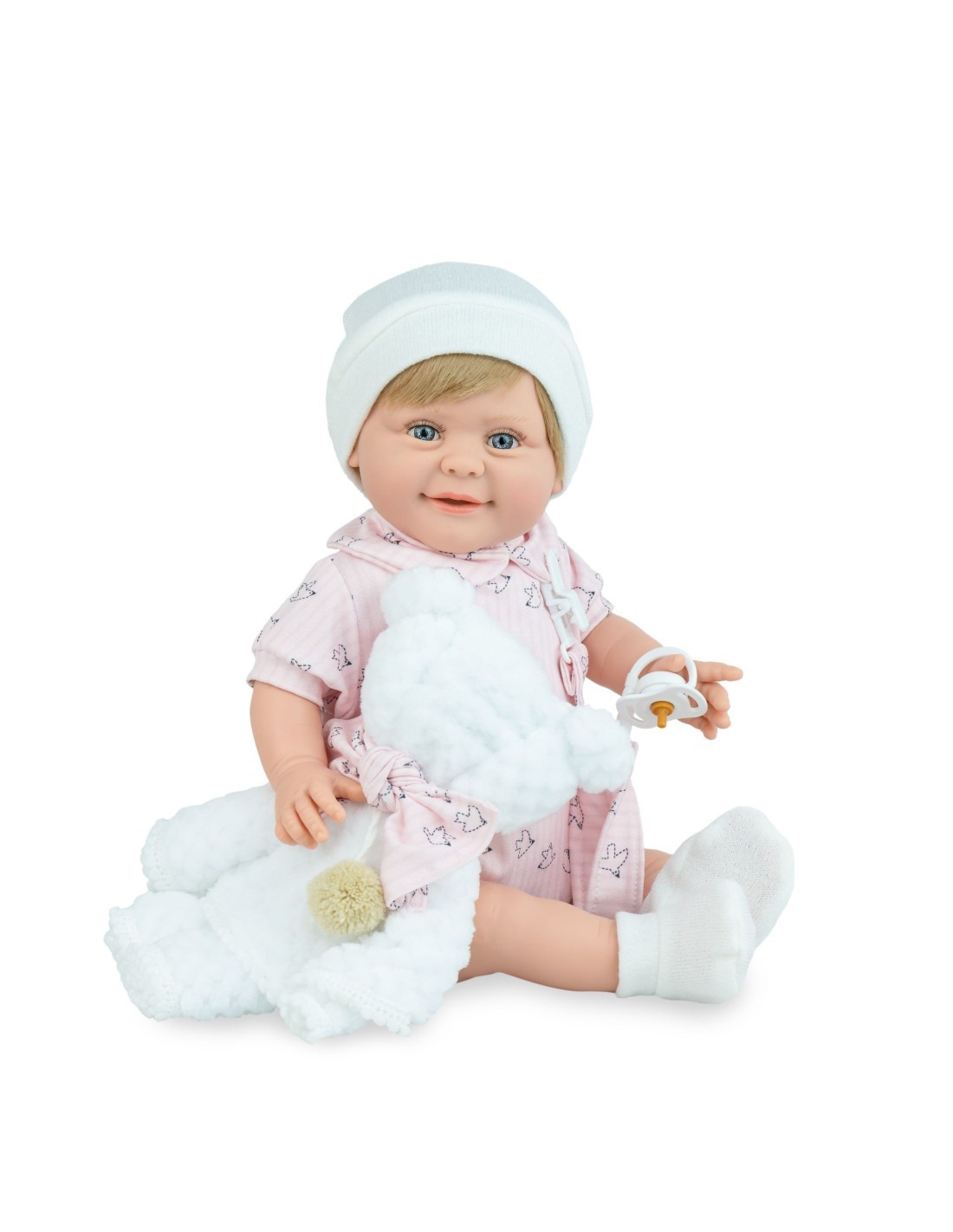 BAMBOLA REBORN  SUGAR TEDDY PINK, CORPO MORBIDO, ARTICOLATA