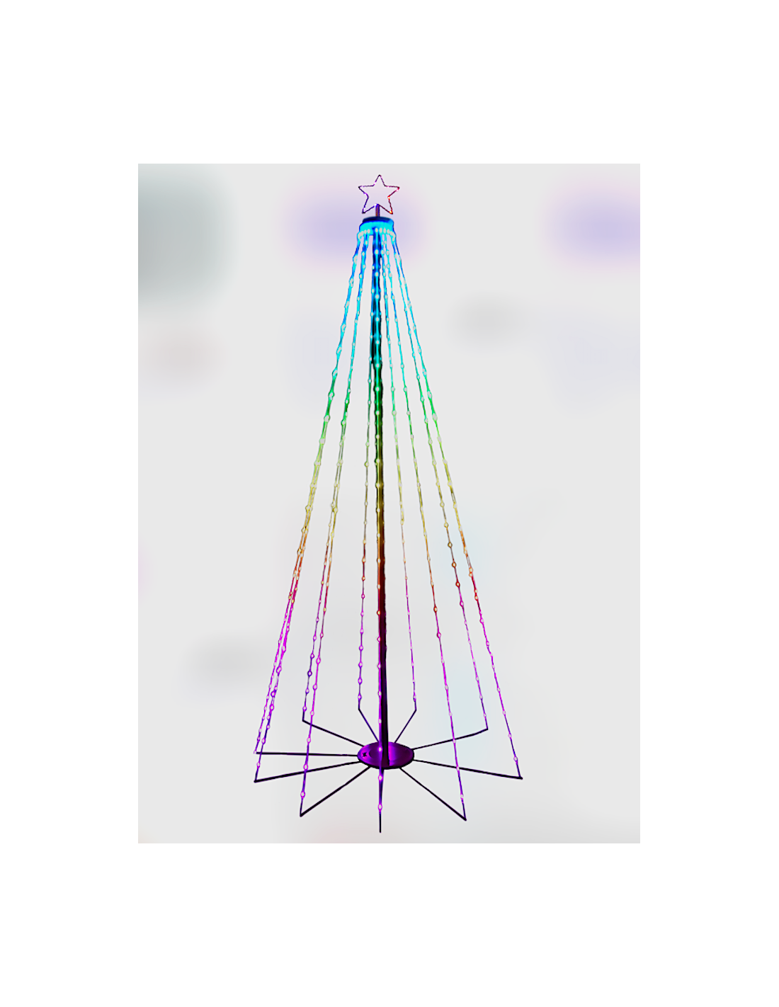 ALBERO LUMINOSO H240CM 286 LED SMART RGB CON TELECOMANDO