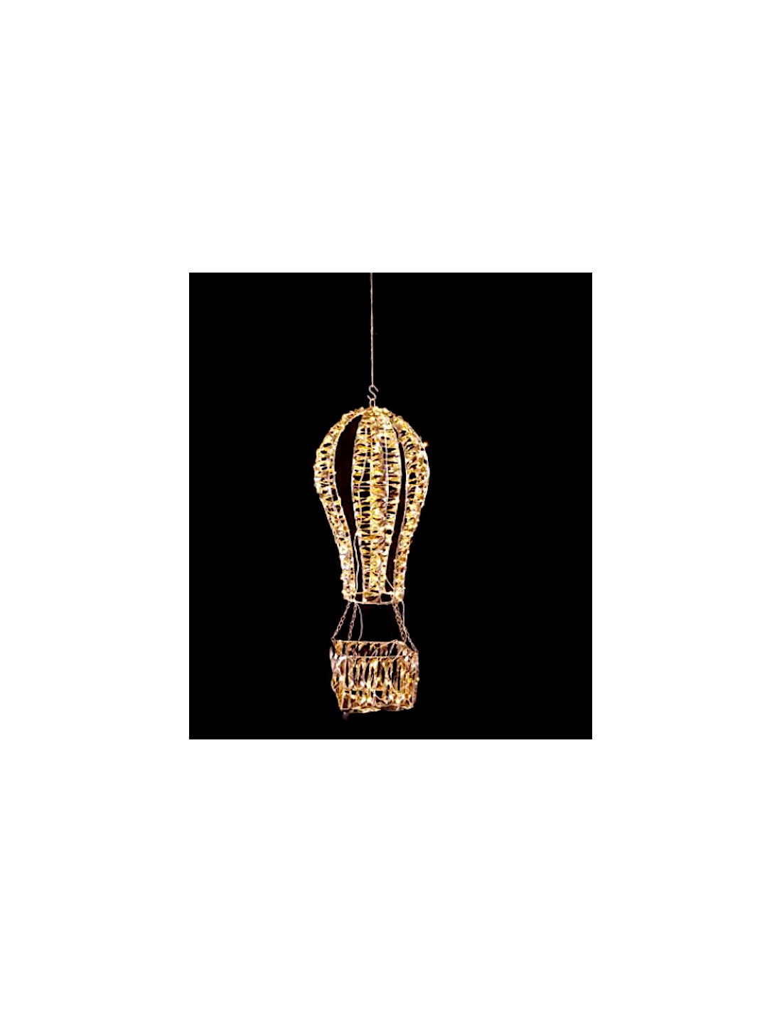 DECORAZIONE 115780 MONGOLFIERA ORO 30X70CM 270 LUCI
