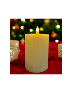 CANDELA LED 75290 AVORIO 7,5X10CM BIANCO CALDO