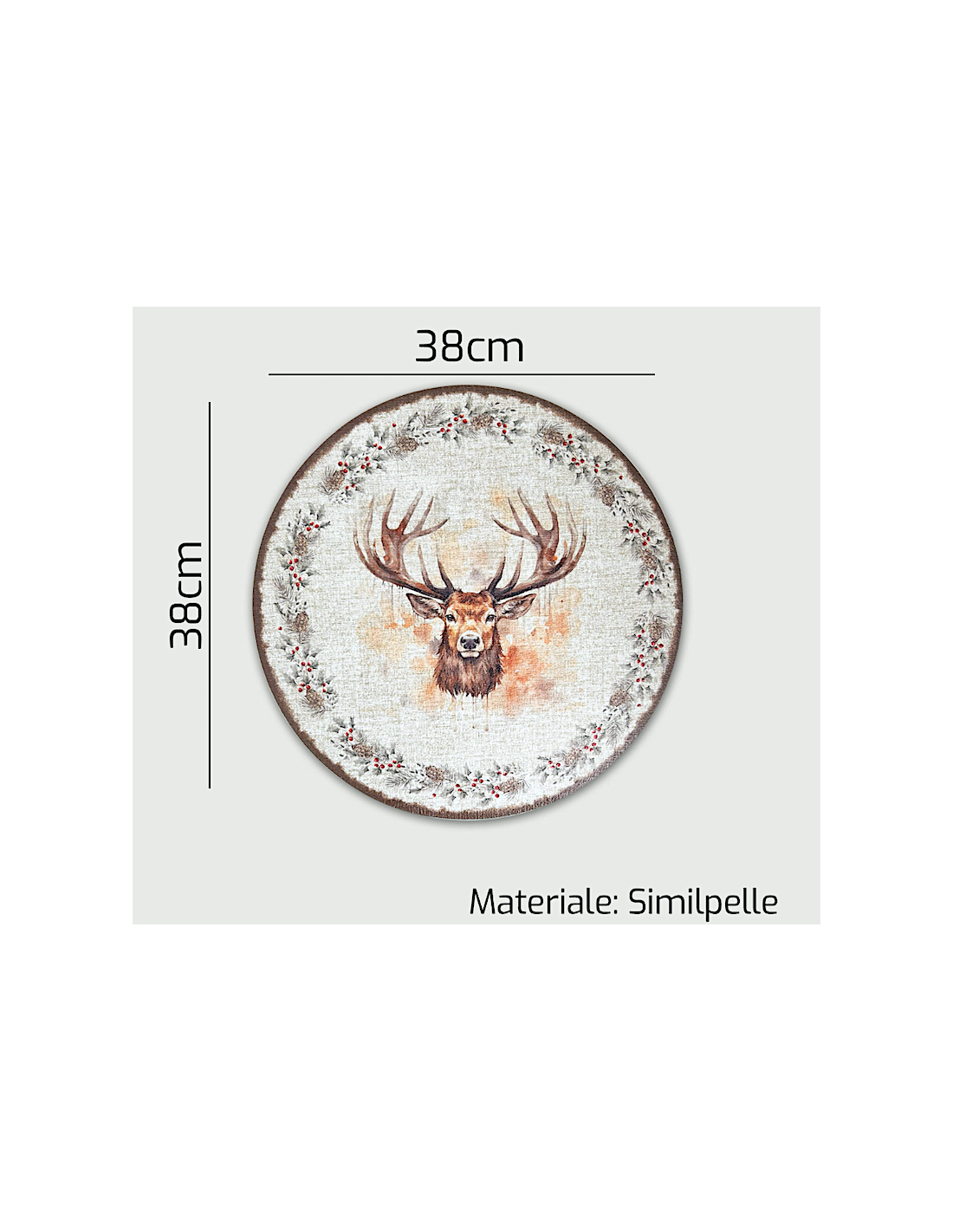 TOVAGLIETTA 956777 DEC.NATALIZIO 38CM SIMILPELLE