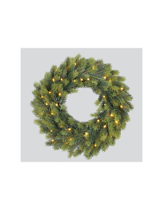 Corona di Natale 40cm con 50led e 4 portacandela, centro tavola raffinato, la magia di Natale per la tua casa