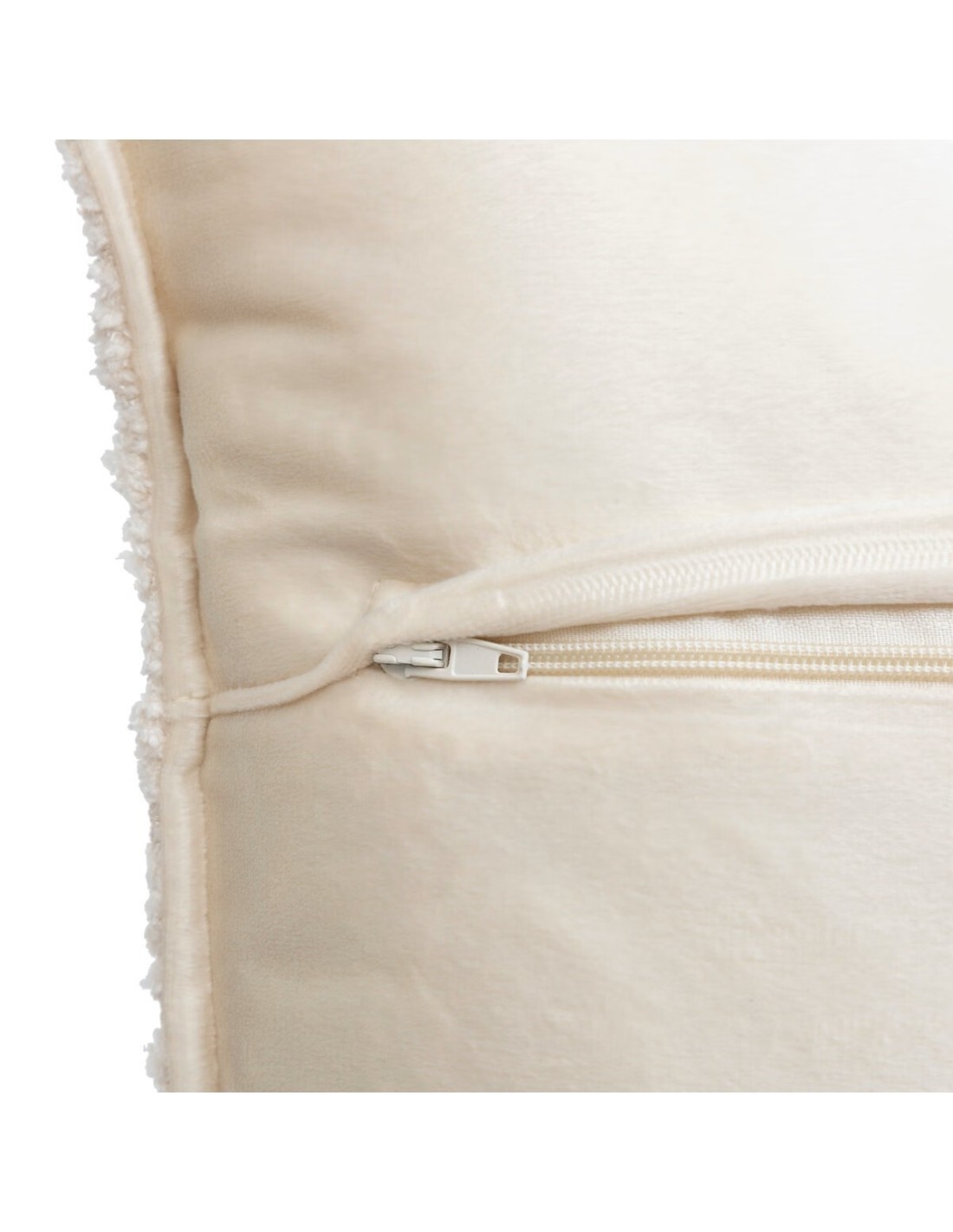 Cuscino bouclé "Saona" Bianco Avorio 45x45 cm Atmosphera