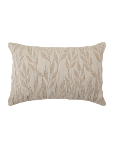 Cuscino jacquard "Lehto" 58x38 cm Lino Beige Atmosphera