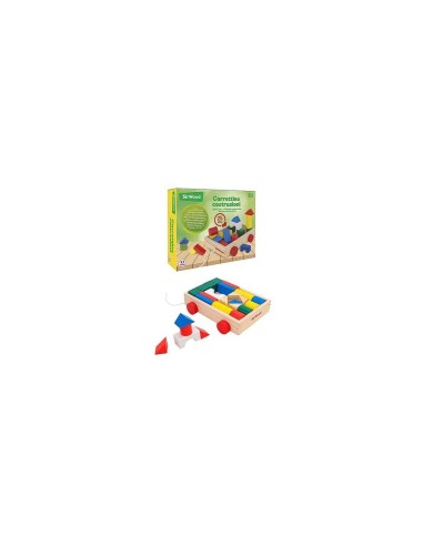 CARRETTO TRAINABILE 25PZ IN LEGNO, GIOCO EDUCATIVO, COSTRUZIONI