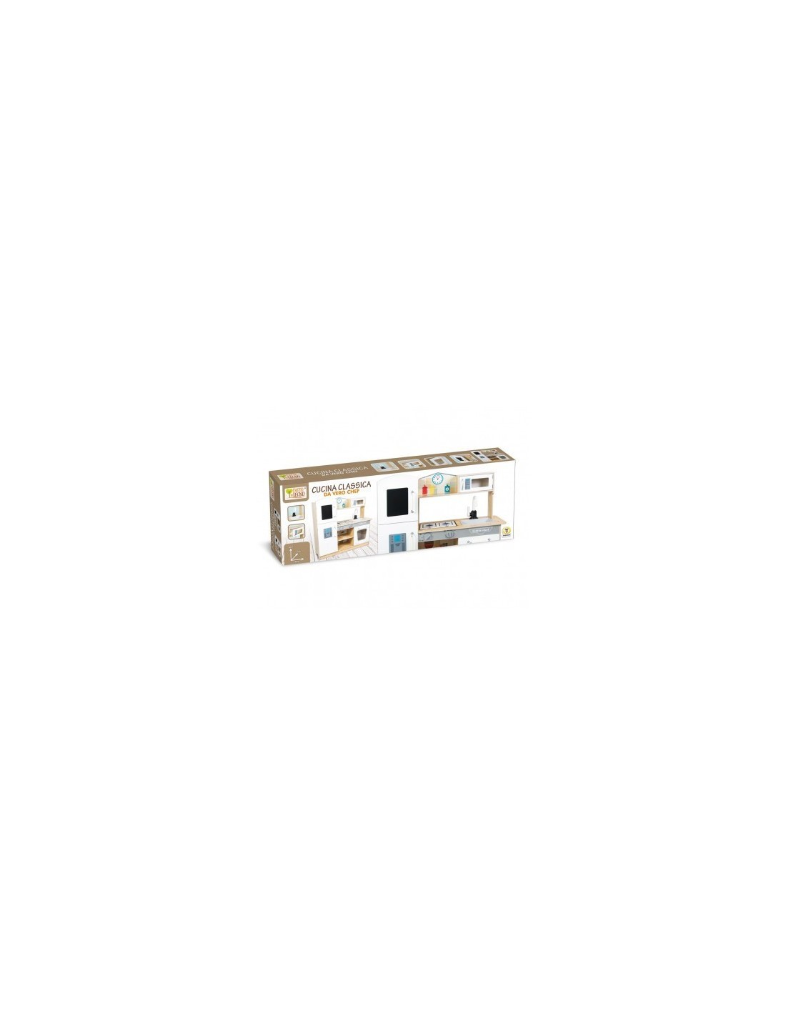 MEGA CUCINA IN LEGNO CLASSICA 83CM CON LAVELLO, FATTO DI LEGNO, GIOCO EDUCATIVO