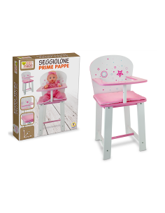 SEGGIOLONE IN LEGNO H55CM, FATTO DI LEGNO - GIOCO EDUCATIVO