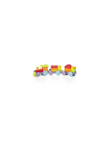 TRENINO LEGNO CON FORME, CUBIKA, GIOCO EDUCATIVO