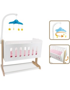 CULLA CON GIOSTRINA 85X30X61,5CMF, ATTO DI LEGNO 40667 2