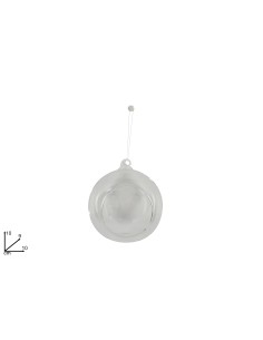 SFERA VETRO APERTA 10CM TRASPARENTE