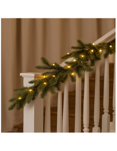 Ramo di Natale Abete Alpino Prelit LFA 270xø35cm, 100 LED Bianco Caldo, 252 Punte PE,  La magia di natale per decorazioni