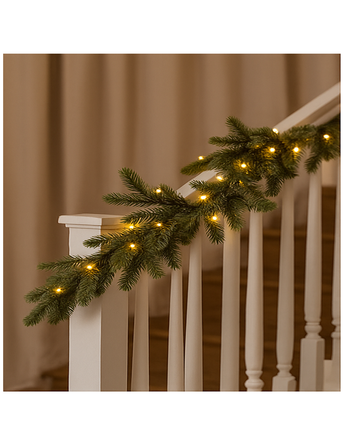 Ramo di Natale Abete Alpino Prelit LFA 270xø35cm, 100 LED Bianco Caldo, 252 Punte PE,  La magia di natale per decorazioni