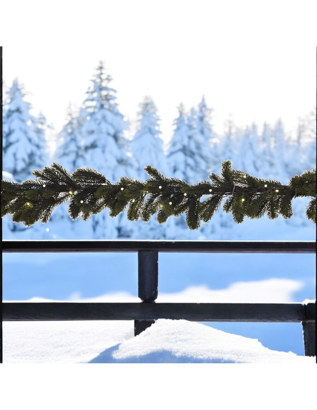 Ramo di Natale Abete Alpino Prelit LFA 270xø35cm, 100 LED Bianco Caldo, 252 Punte PE,  La magia di natale per decorazioni