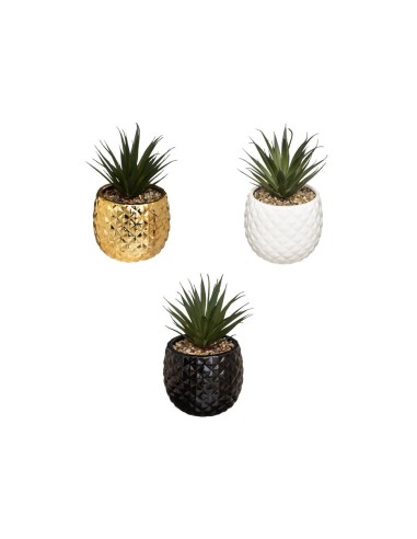 Pianta Finta “Ananas” con Vaso H21 cm – Atmosphera