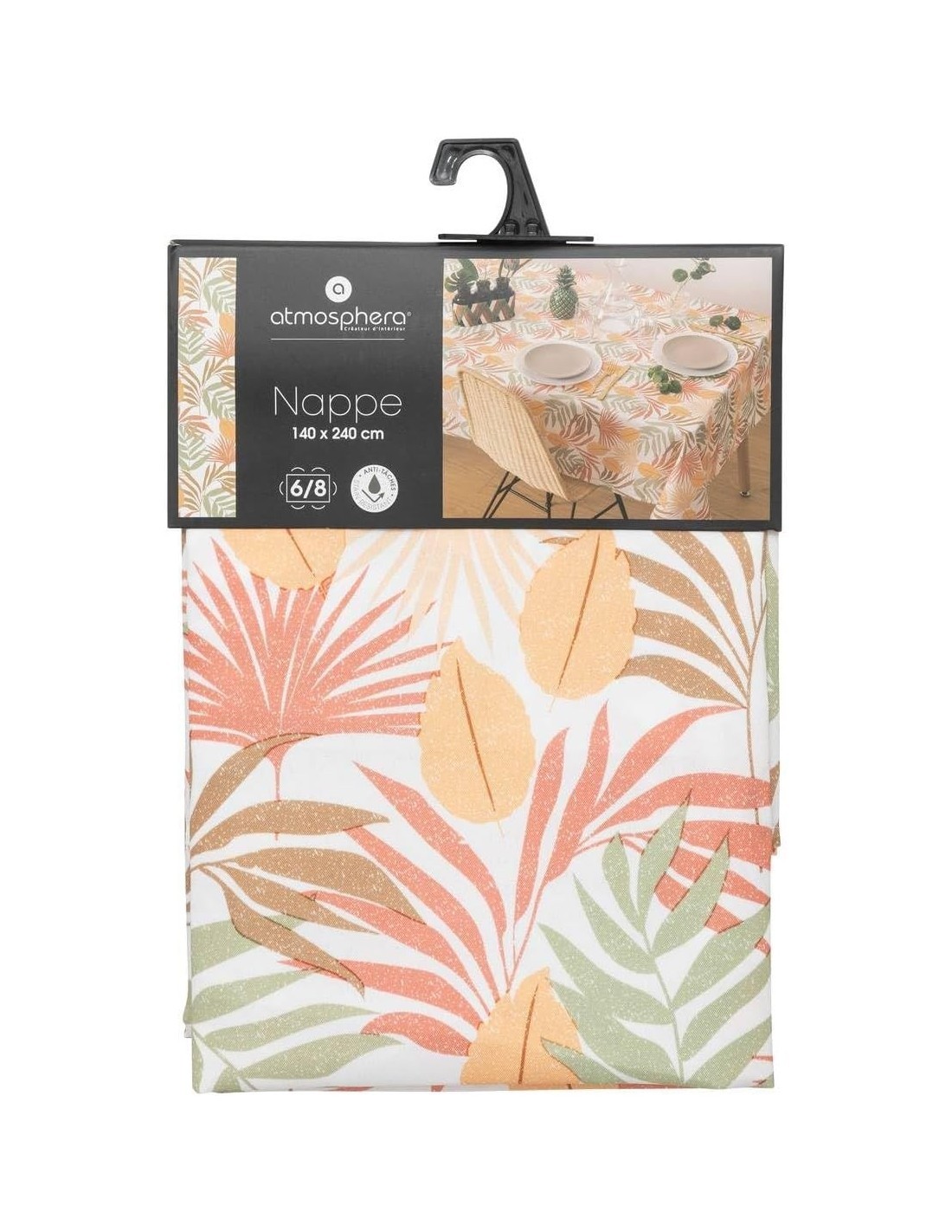 Tovaglia antimacchia Sahypa Atmosphera 140x240 cm arancione