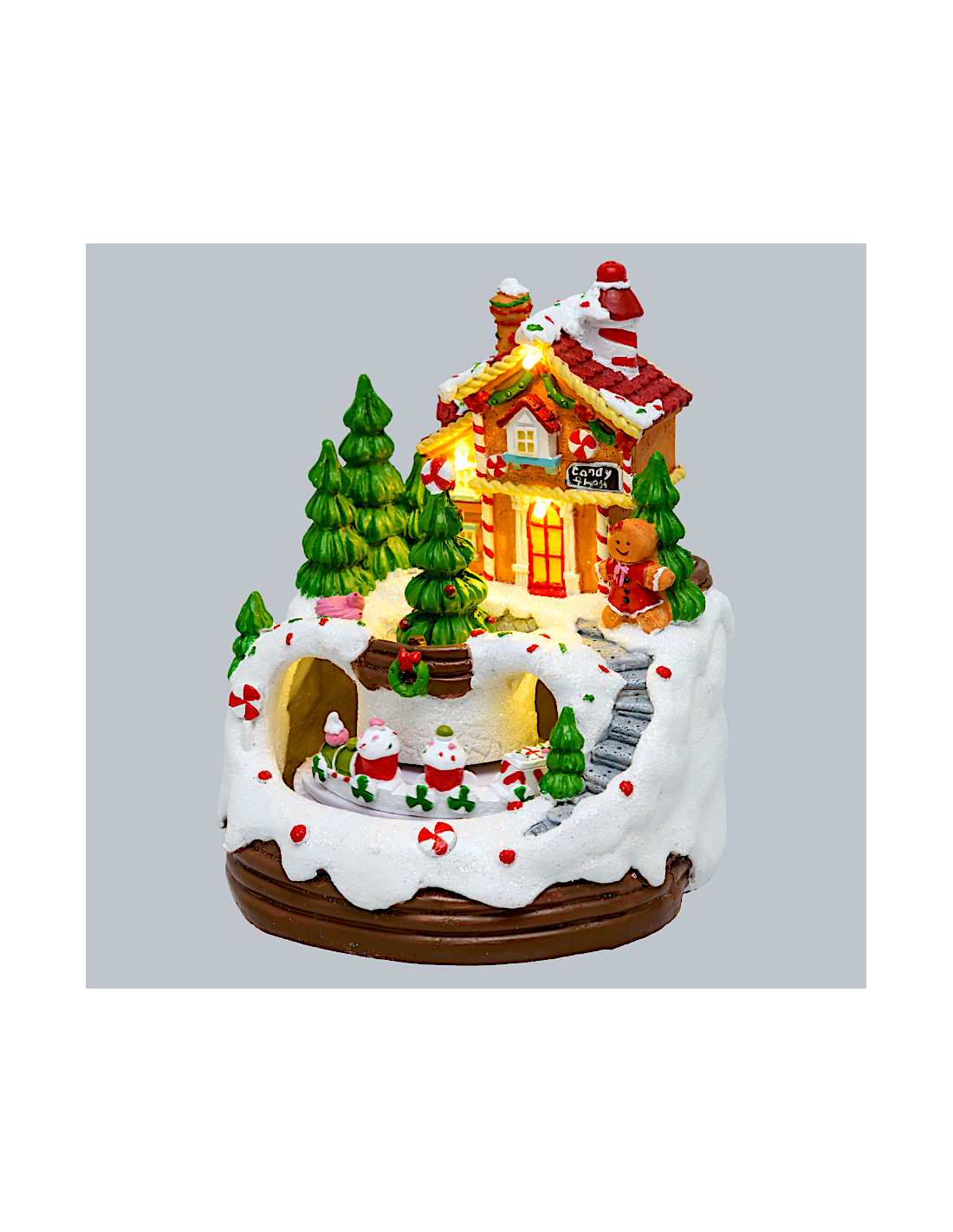 Villaggio di Natale Casa di Marzapane 13x16cm, LED Bianco Caldo