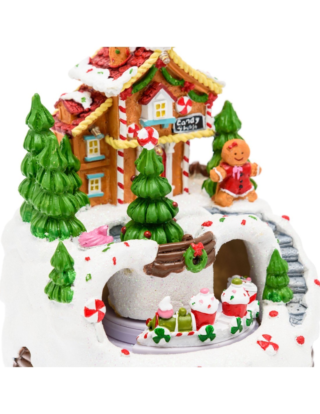 Villaggio di Natale Casa di Marzapane 13x16cm, LED Bianco Caldo