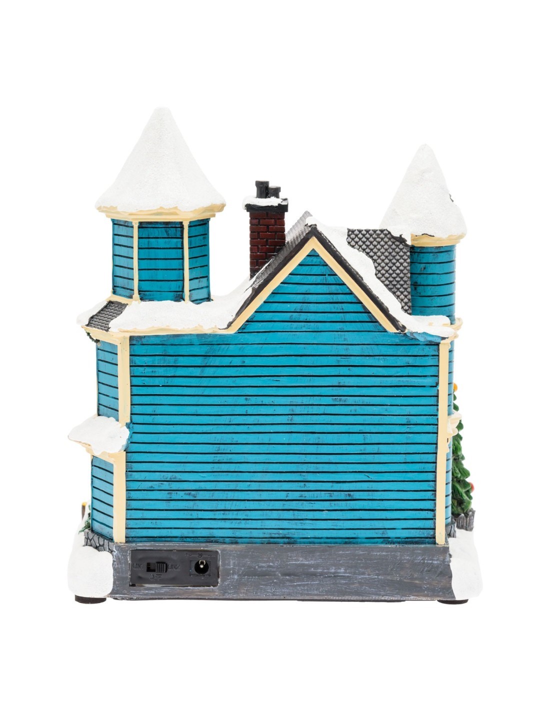 Villaggio di Natale Casa con Scena Natalizia 20x23cm, Musica Natalizia