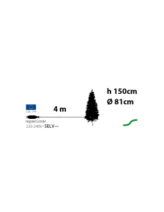 Abete Slim di Natale Prelit H150cm, PVC+PE Verde, 200 LED Bianco Caldo, 575 Punte, Giochi di Luce