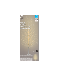 Albero Ramo Tiglio Bianco H200cm con 1120 MicroLED FlashLED