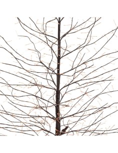Albero Ramo di Natale Tiglio Marrone H170cm, 784 MicroLED Bianco Caldo, FlashLED Diamond, Rami Modellabili