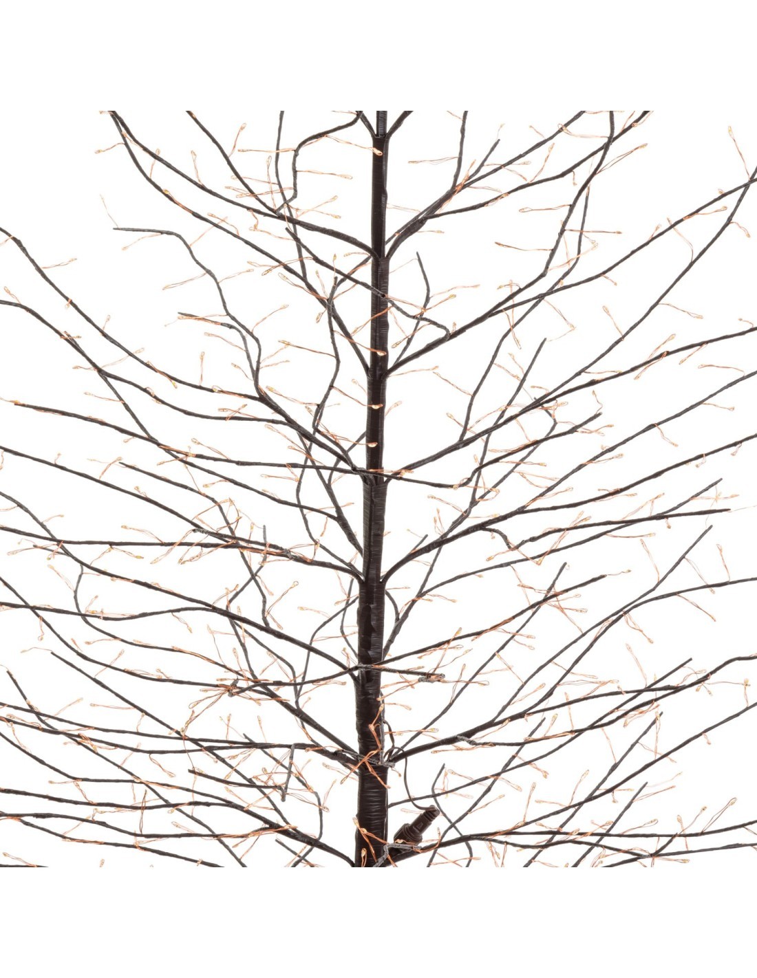 Albero Ramo di Natale Tiglio Marrone H170cm, 784 MicroLED Bianco Caldo, FlashLED Diamond, Rami Modellabili