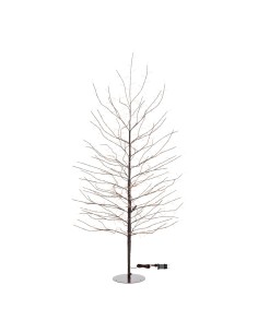 Albero Ramo di Natale Tiglio Marrone H170cm, 784 MicroLED Bianco Caldo, FlashLED Diamond, Rami Modellabili