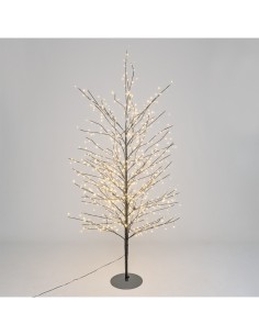 Albero Ramo di Natale Tiglio Marrone H170cm, 784 MicroLED Bianco Caldo, FlashLED Diamond, Rami Modellabili